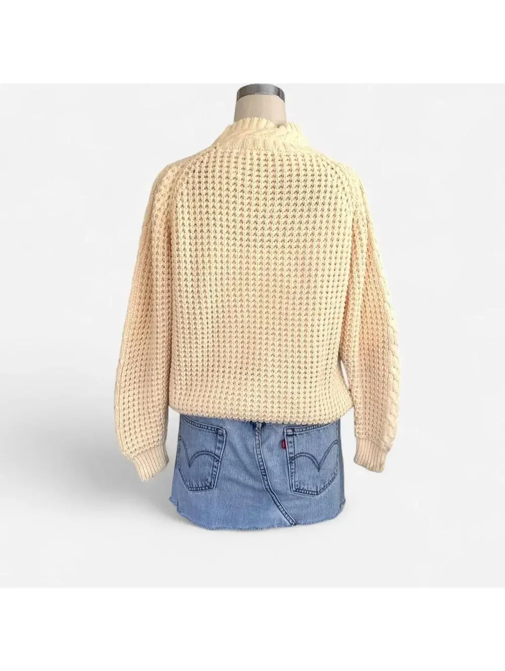 Women's Cream and Tan Jumper